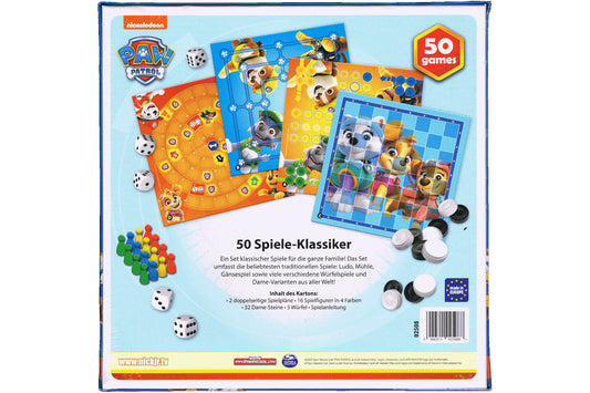 PAW Patrol 50 Spiele Spielesammlung Trefl 02508 für 2 bis 4 Spieler ab 5 Jahre