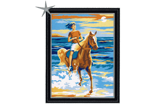 Ausritt am Strand Sequin Art 2003 Malen nach Zahlen Kinder ab 8 Jahre 224x303 mm