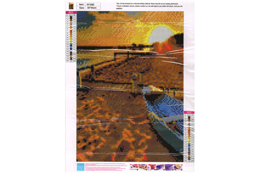 Boot auf Strand am Meer Diamond Painting 20 Farben 30x40 cm W1890