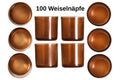 100 Stück Weiselnapf Weiselbecher braun für Nicot System