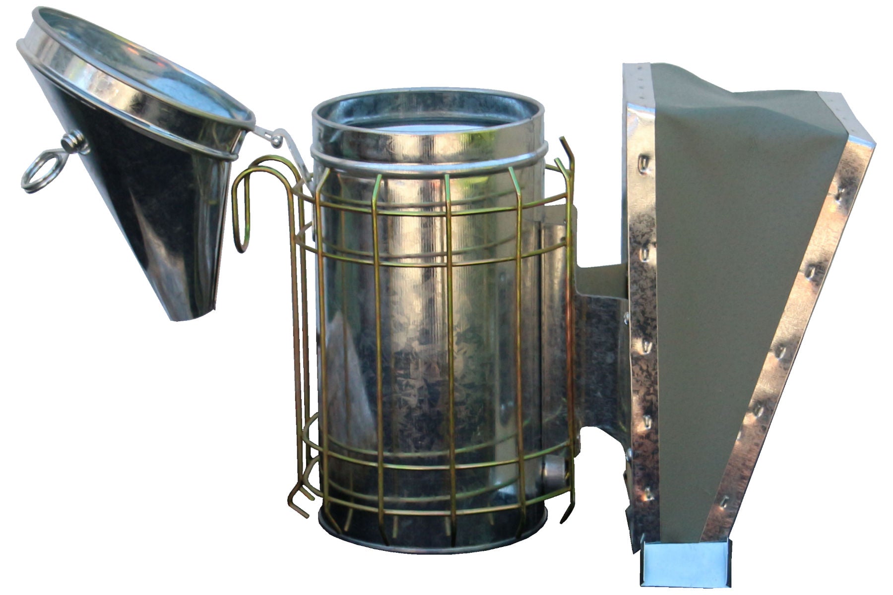 Imker Smoker Set inkl. Rauchmittel Bienenbesen Stockmeißel gerade