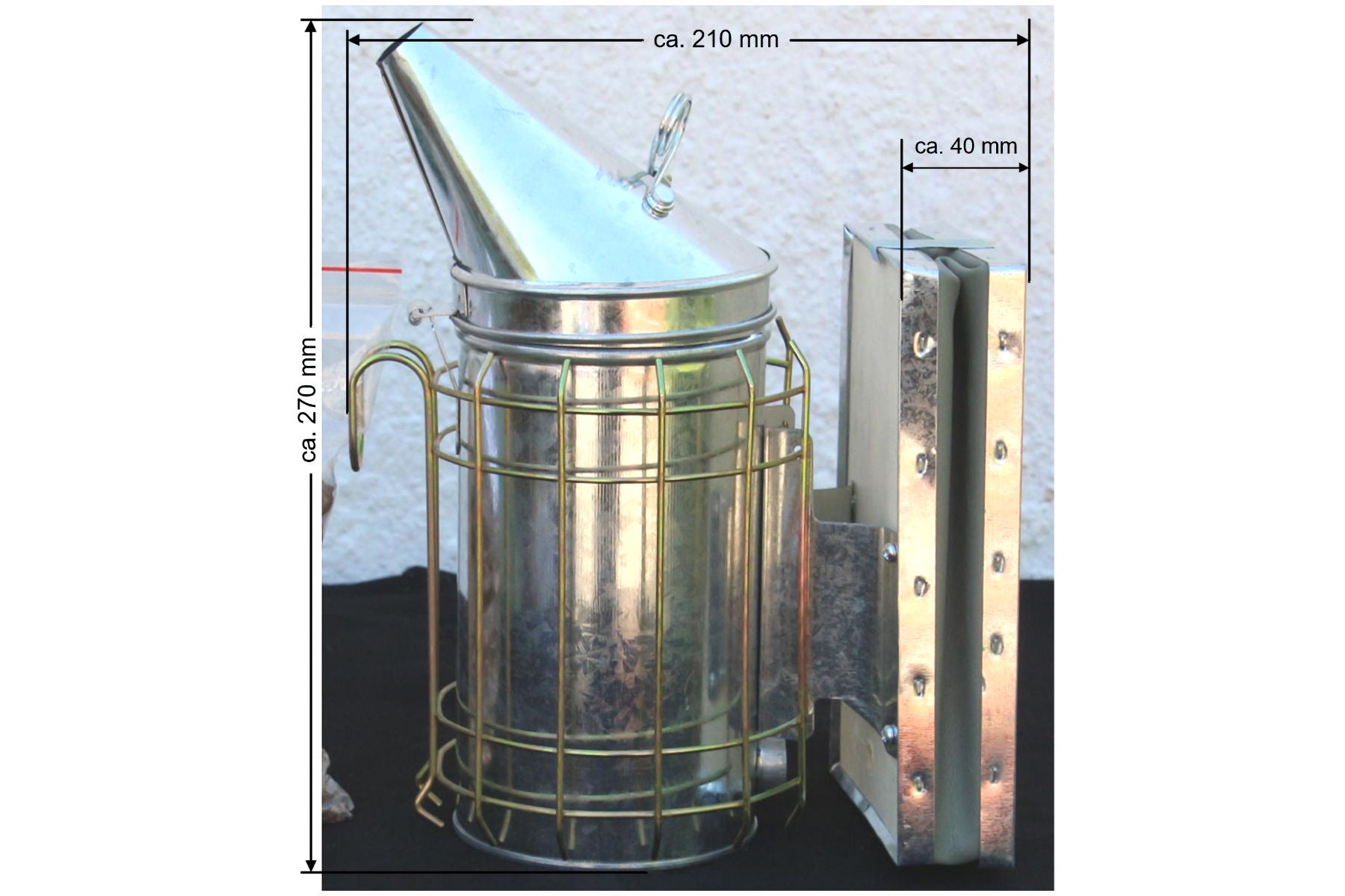 Imker Smoker Set inkl. Rauchmittel Bienenbesen Stockmeißel gerade