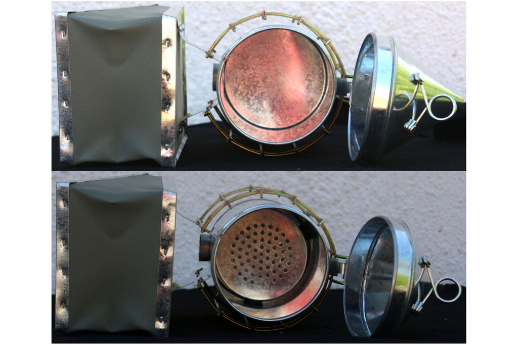 Imker Smoker Set inkl. Rauchmittel Bienenbesen Stockmeißel gerade