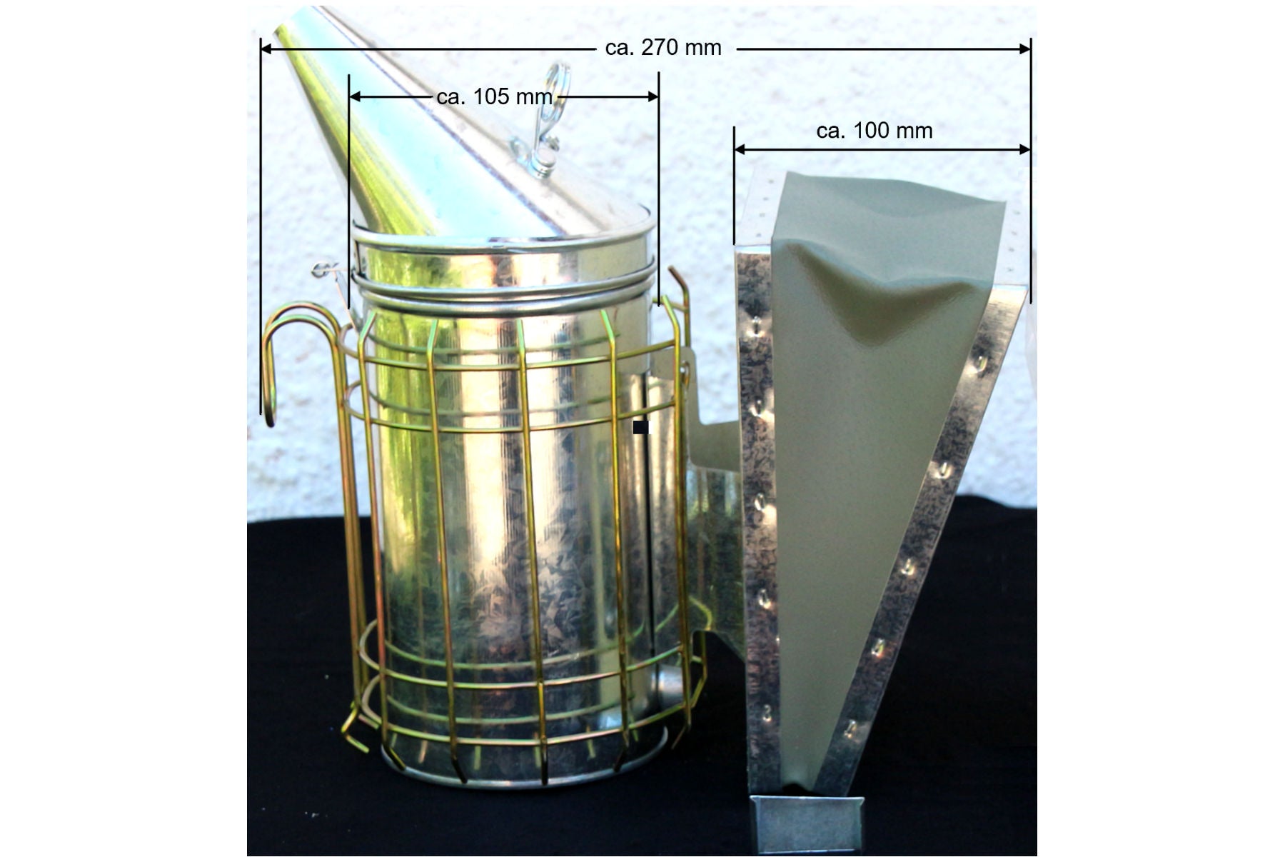 Imker Smoker Set inkl. Rauchmittel Bienenbesen Stockmeißel gerade
