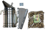 Imker Smoker Set inkl. Rauchmittel Bienenbesen Stockmeißel gerade