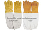 1 Paar Imkerhandschuhe aus imprägniertem Ziegenleder mit Stulpen