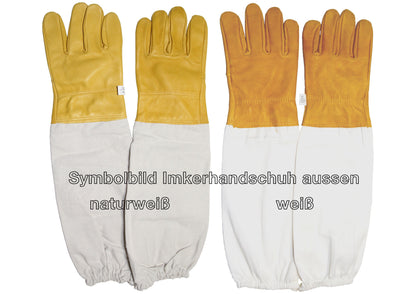 1 Paar Imkerhandschuhe aus imprägniertem Ziegenleder mit Stulpen