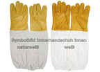 1 Paar Imkerhandschuhe aus imprägniertem Ziegenleder mit Stulpen