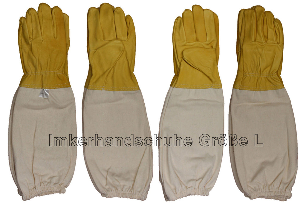 Imker Starter Set weiß 5 Teile Jacke Besen Smoker Stockmeißel Handschuhe