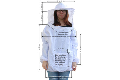 Imkerjacke mit abnehmbaren Schleier in Universalgröße