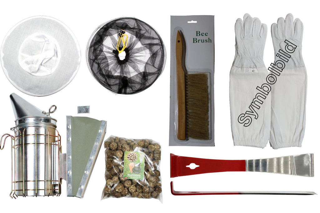 Imker Starter Set 5-teilig Imkerhut Imkerwerkzeug Imkerhandschuhe Größe L