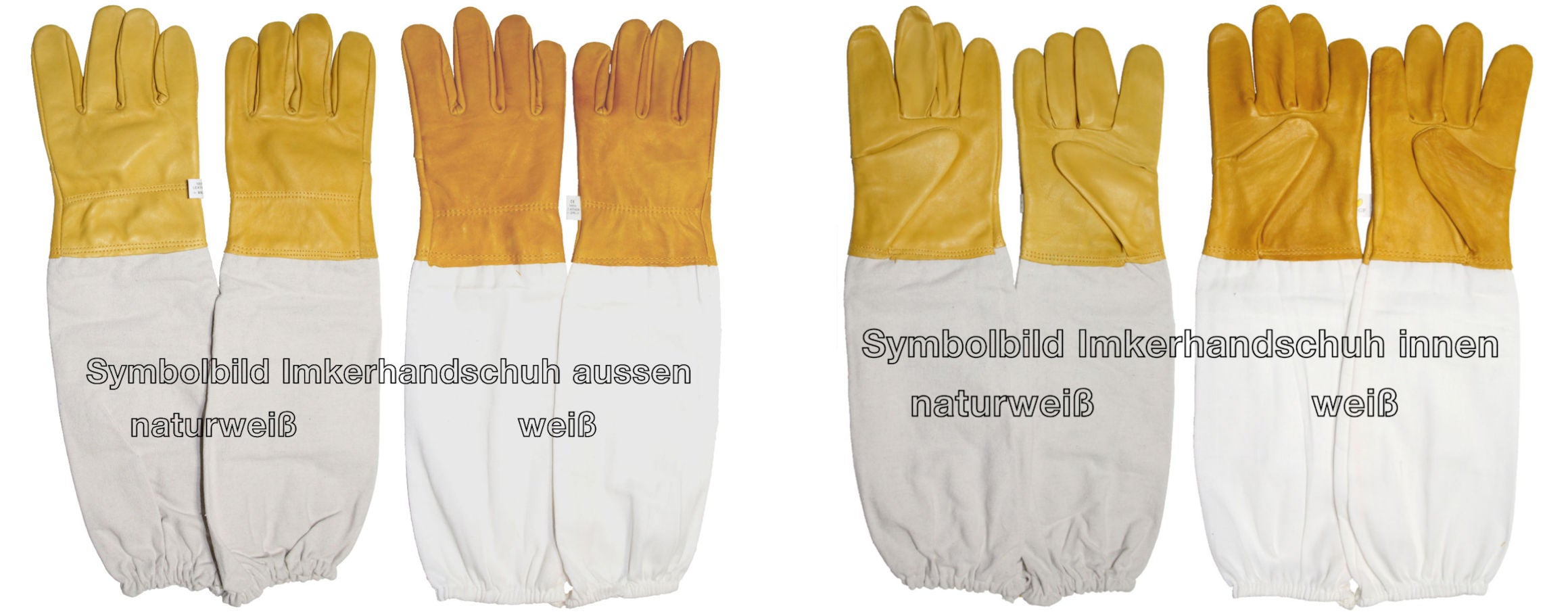 Imkerjacke in Universalgröße mit impräg. Imkerhandschuhe Größe L weiß