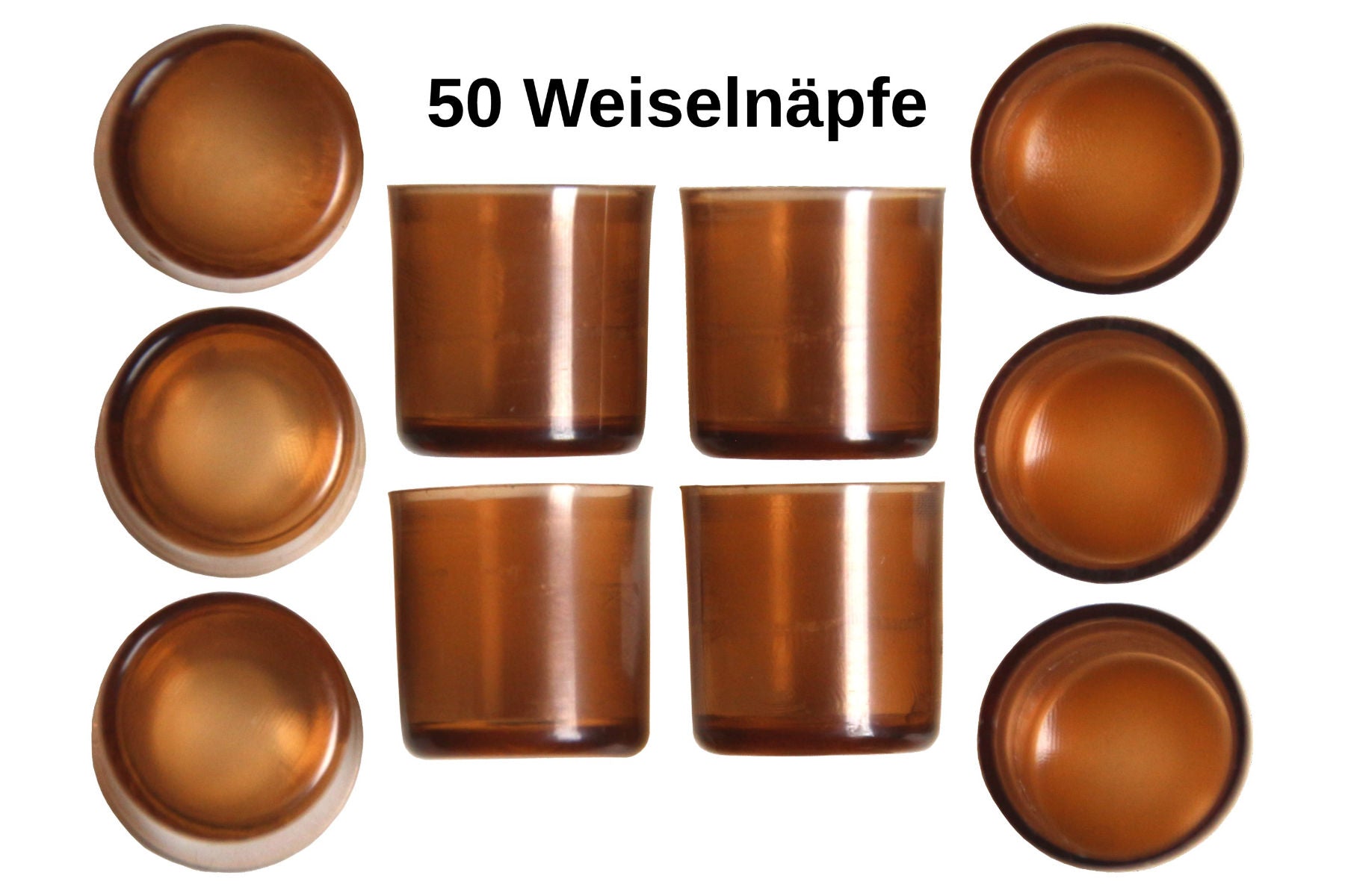 50 Stück Weiselnapf braun +  1 Umlarvlöffel braun für Nicot System
