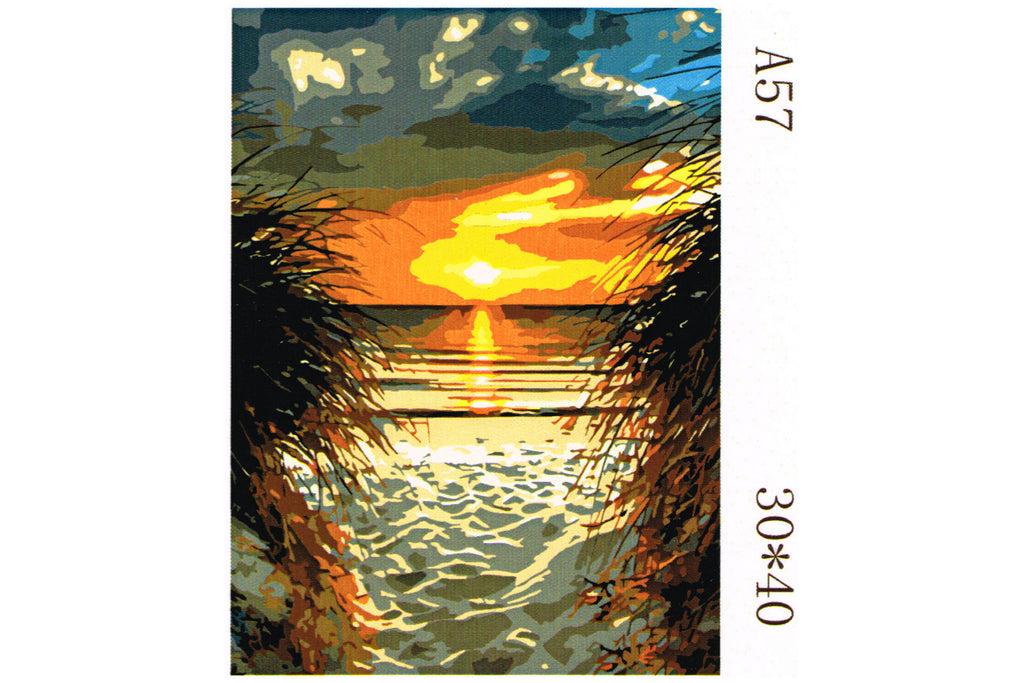 Dünen im Sonnenuntergang Malen nach Zahlen 18 Acrylfarben 298x398 mm A57