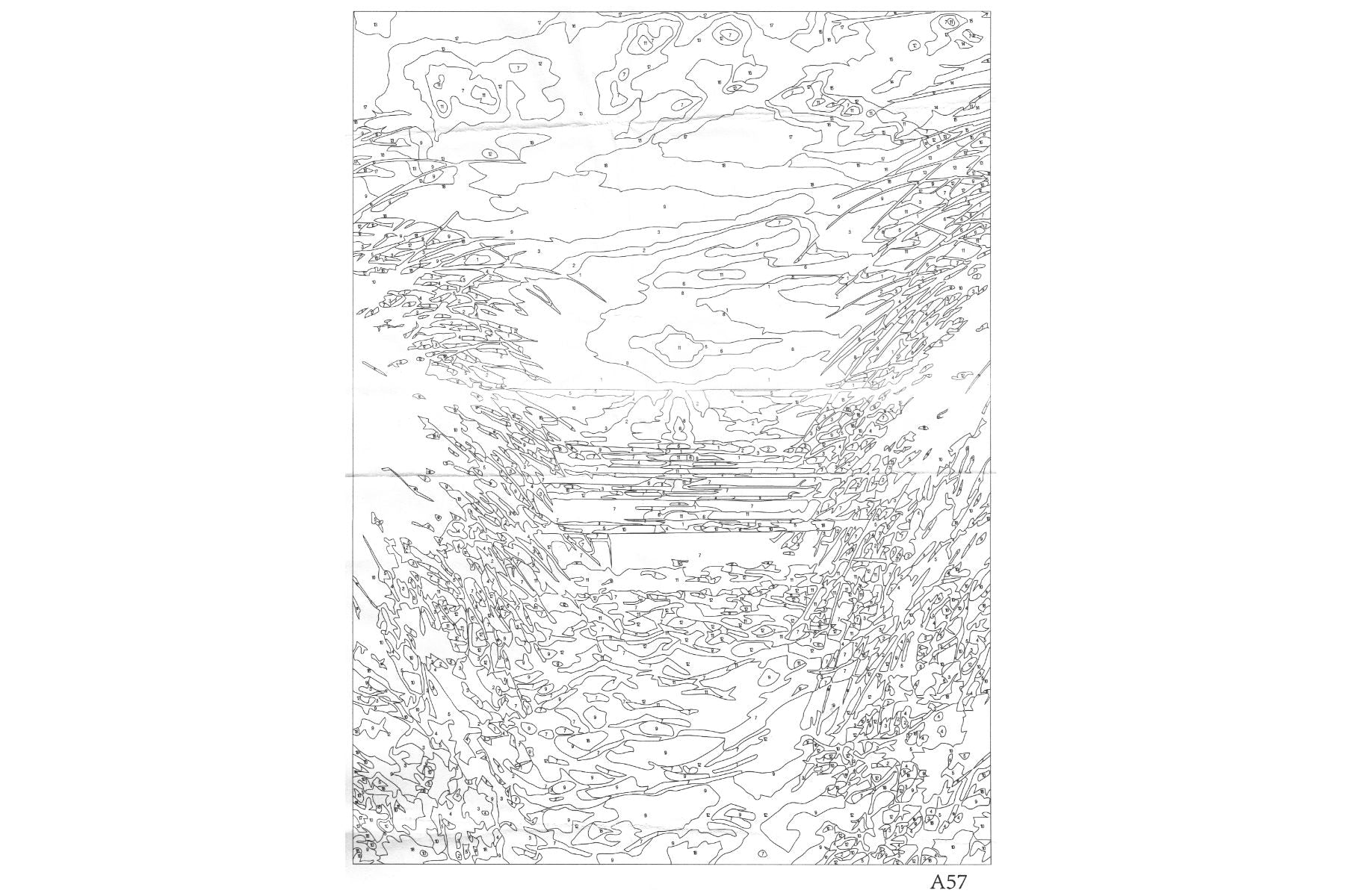 Dünen im Sonnenuntergang Malen nach Zahlen 18 Acrylfarben 298x398 mm A57