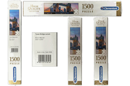 London Tower Bridge im Abendrot Clementoni Puzzle 1500 Teile 84,3x59,2 cm 31816