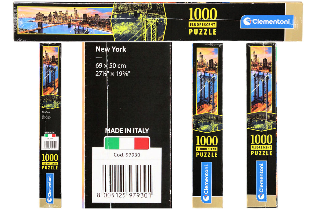 Skyline von New York Manhattan Clementoni Fluorescent Puzzle 1000 Teile 69x50 cm