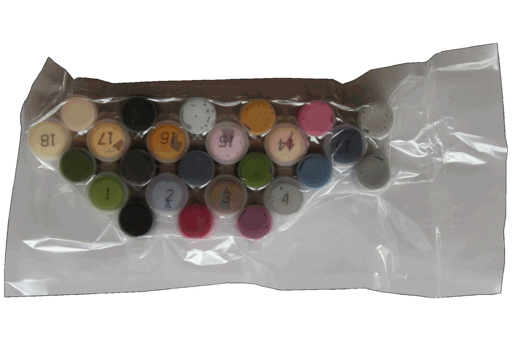 Landhaus in der Dämmerung Malen nach Zahlen 24 Farben 3 Pinsel 40 x 50 cm