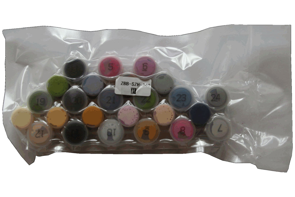 Landhaus in der Dämmerung Malen nach Zahlen 24 Farben 3 Pinsel 40 x 50 cm