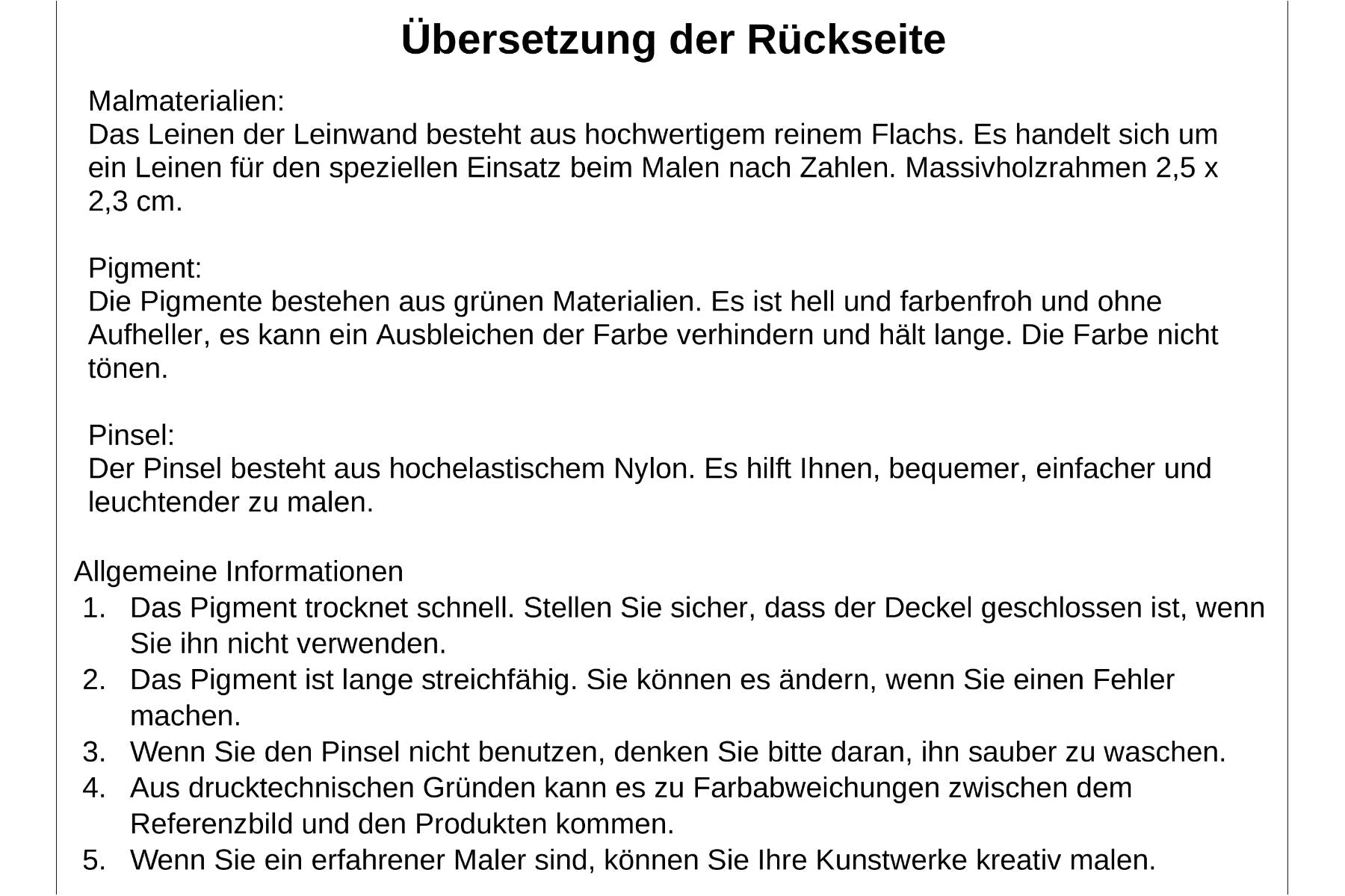Landhaus in der Dämmerung Malen nach Zahlen 24 Farben 3 Pinsel 40 x 50 cm