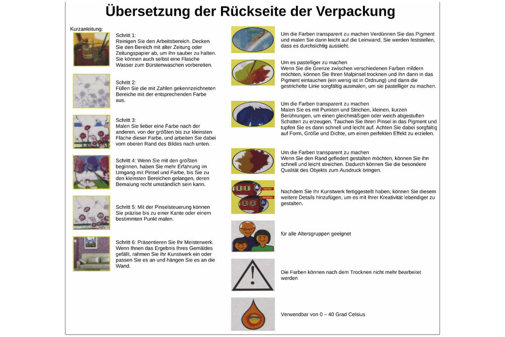 Landhaus in der Dämmerung Malen nach Zahlen 24 Farben 3 Pinsel 40 x 50 cm