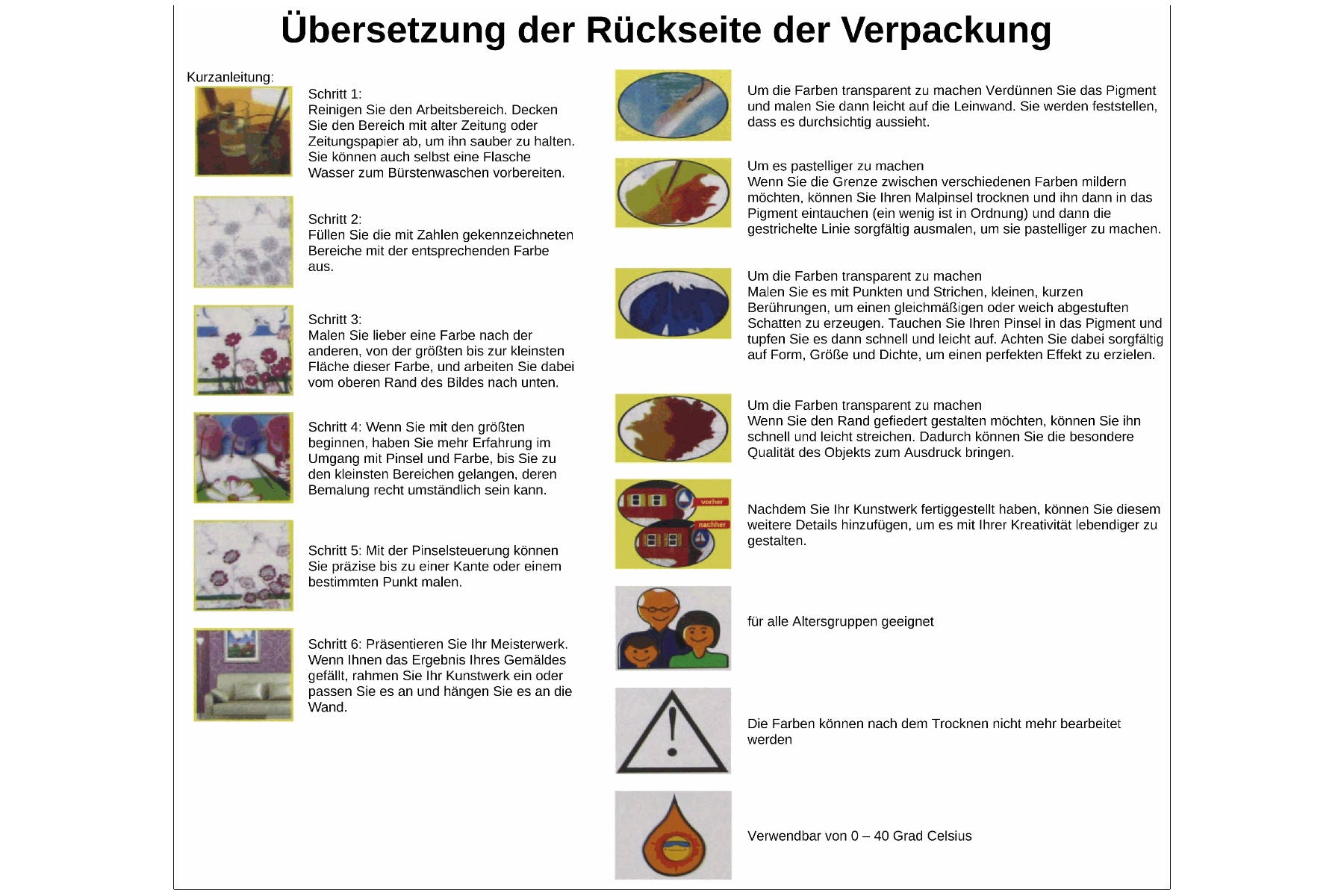 Landhaus in der Dämmerung Malen nach Zahlen 24 Farben 3 Pinsel 40 x 50 cm