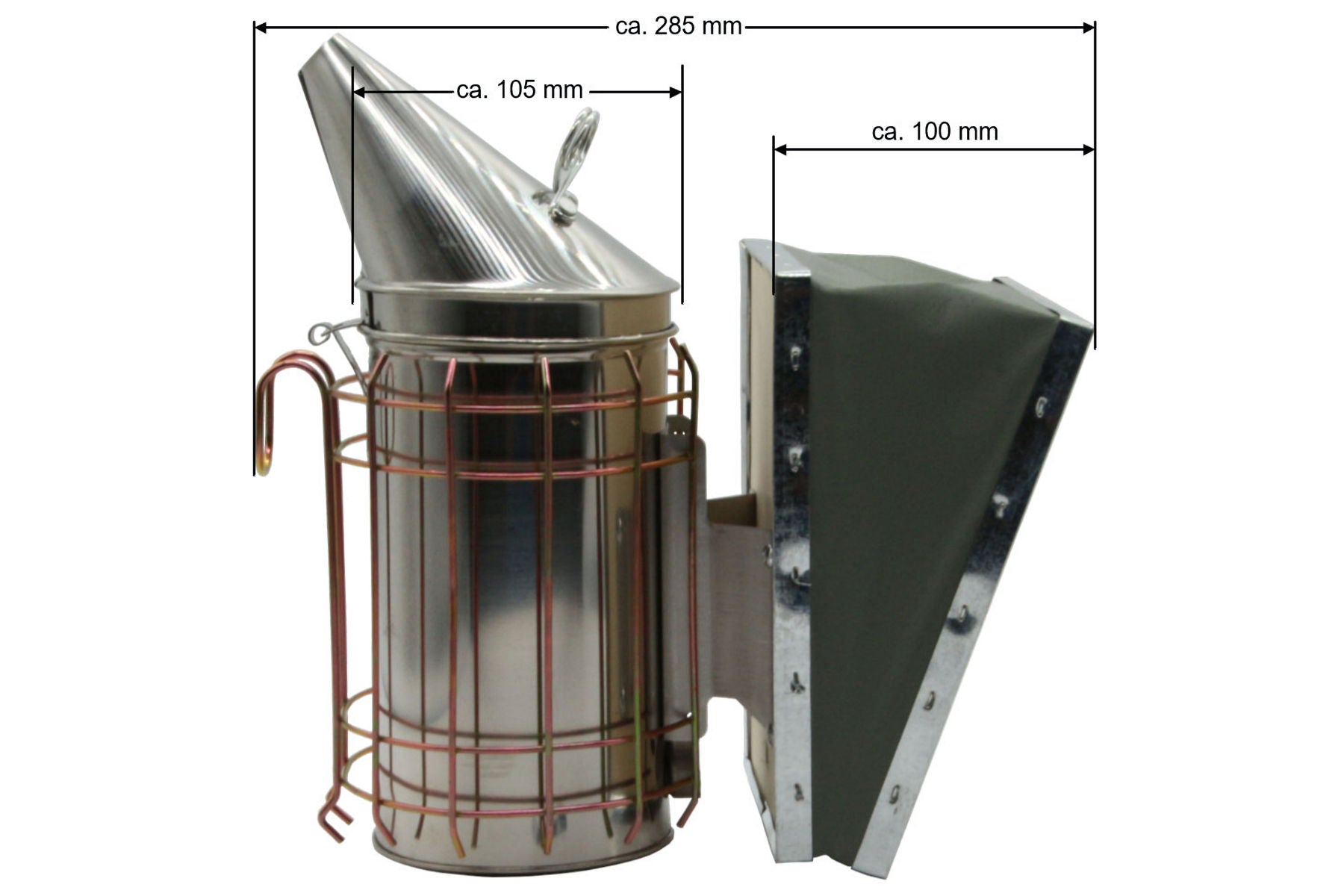 Edelstahl Smoker mit 500g Rauchmittel Rauchbläser