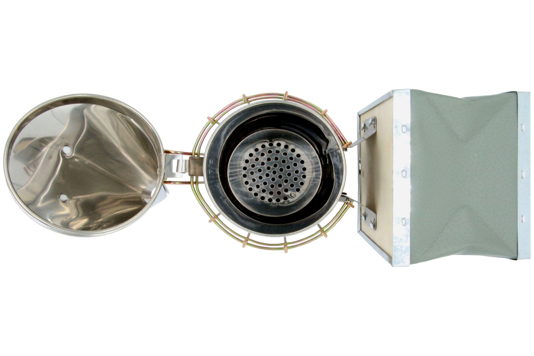 Edelstahl Smoker mit 500g Rauchmittel Rauchbläser