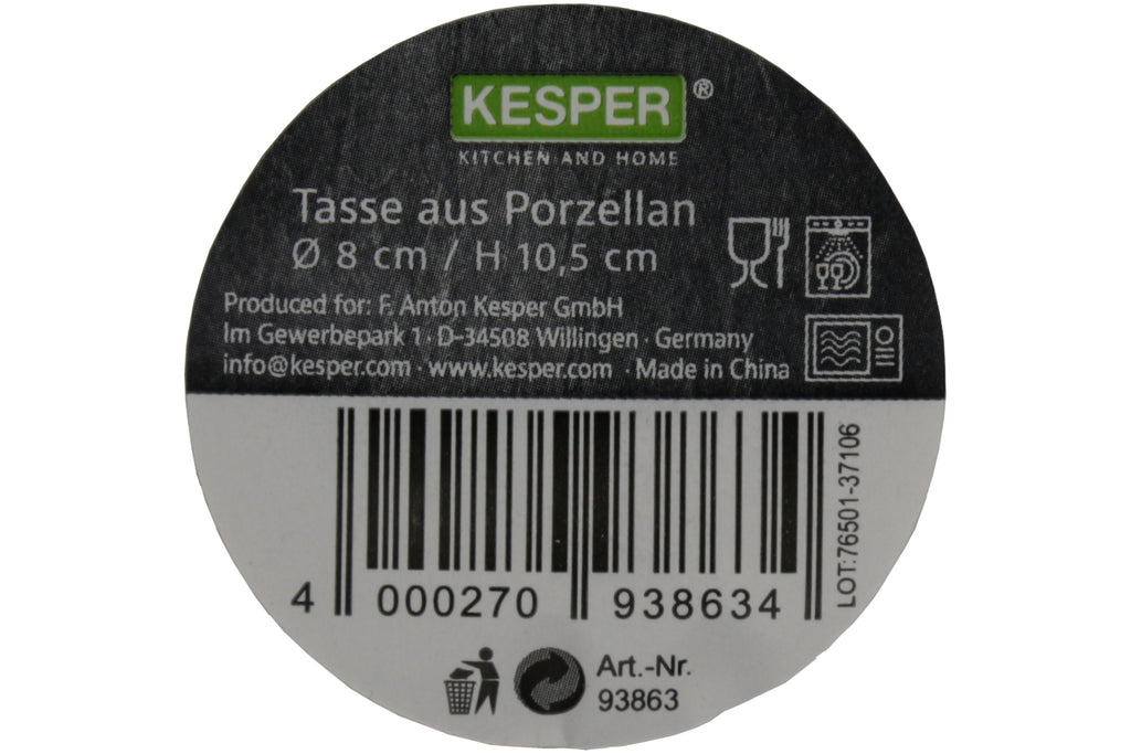 Lustige  Jumbo-Tasse „Erst der Kaffee, dann die Arbeit" – 300 ml Porzellan