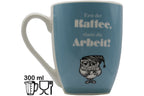 Lustige  Jumbo-Tasse „Erst der Kaffee, dann die Arbeit" – 300 ml Porzellan