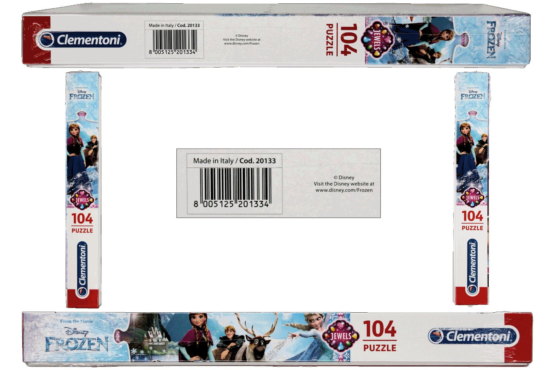 Frozen die Eiskönigin 104 Teile Clementoni Supercolor Puzzle mit Glitzersteine