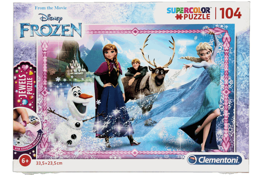 Frozen die Eiskönigin 104 Teile Clementoni Supercolor Puzzle mit Glitzersteine