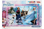 Frozen die Eiskönigin 104 Teile Clementoni Supercolor Puzzle mit Glitzersteine