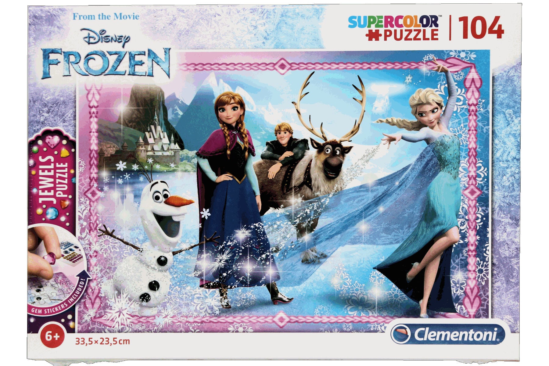 Frozen die Eiskönigin 104 Teile Clementoni Supercolor Puzzle mit Glitzersteine