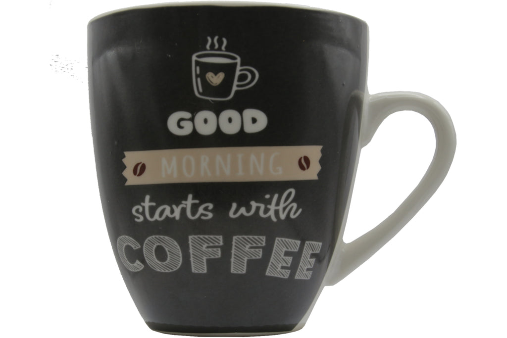 Jumbo Tasse „Good Morning starts with Coffee" – 880 ml Keramik