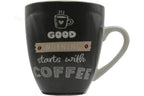 Jumbo Tasse „Good Morning starts with Coffee" – 880 ml Keramik