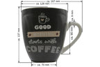 Jumbo Tasse „Good Morning starts with Coffee" – 880 ml Keramik