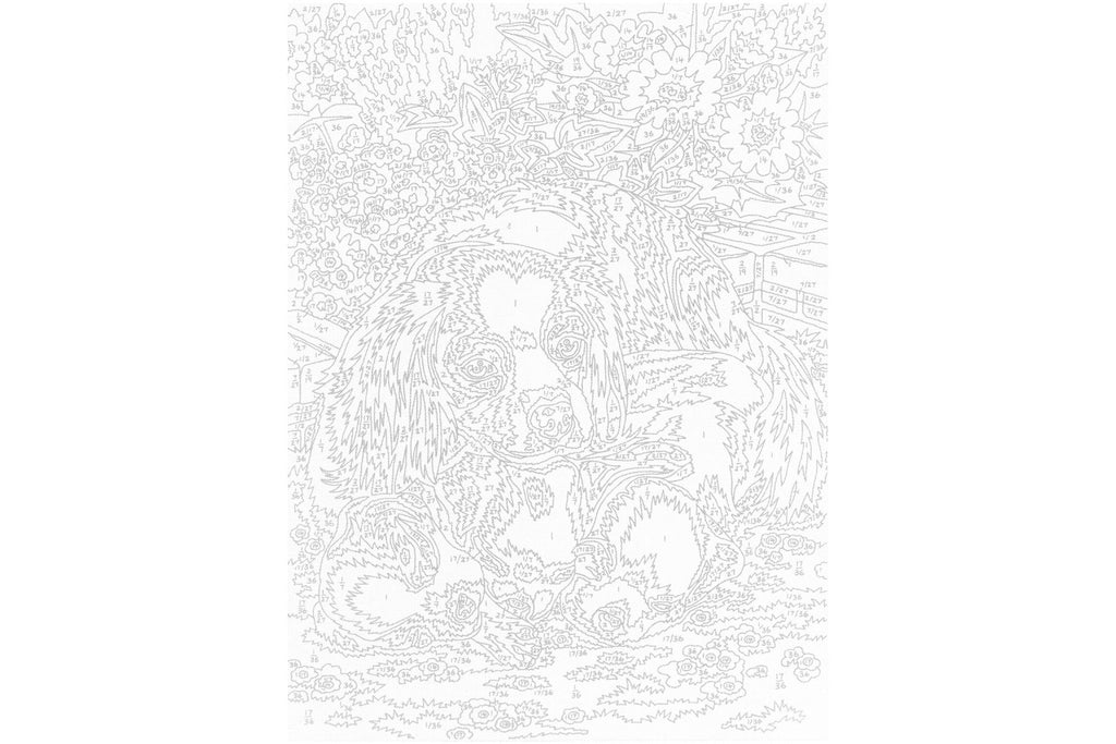 Hunde mit Welpen 2er-Set Sequin Art 0214 Malen nach Zahlen ab 8 Jahre 224x303 mm