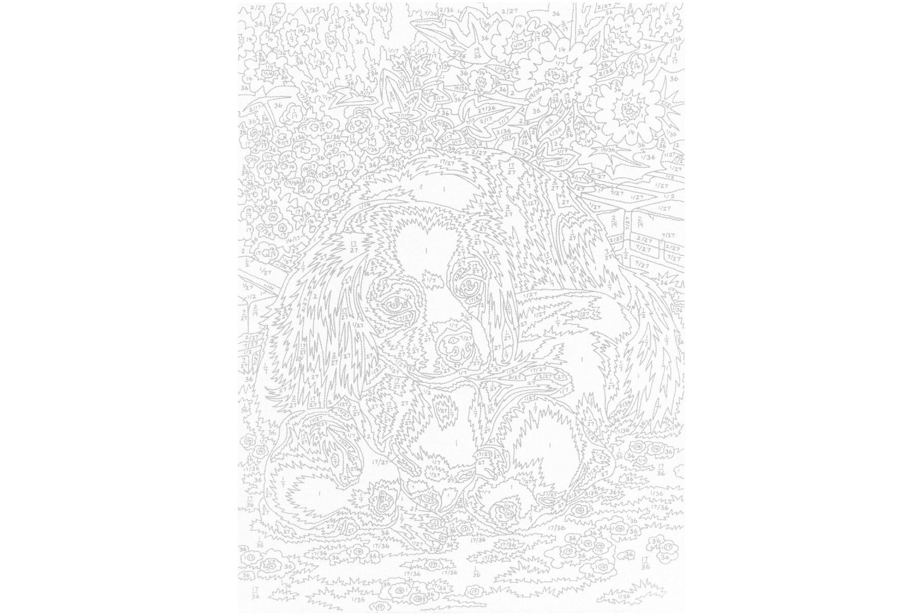 Hunde mit Welpen 2er-Set Sequin Art 0214 Malen nach Zahlen ab 8 Jahre 224x303 mm