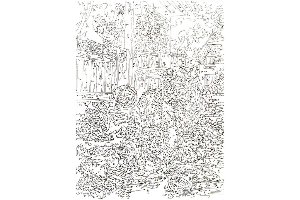 Bobtail Hunde-Familie Mammut Artists Collection Malen nach Zahlen 228x304 mm Tiere