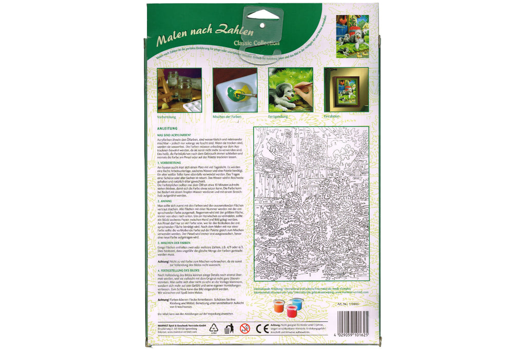 Bobtail Hunde-Familie Mammut Artists Collection Malen nach Zahlen 228x304 mm Tiere