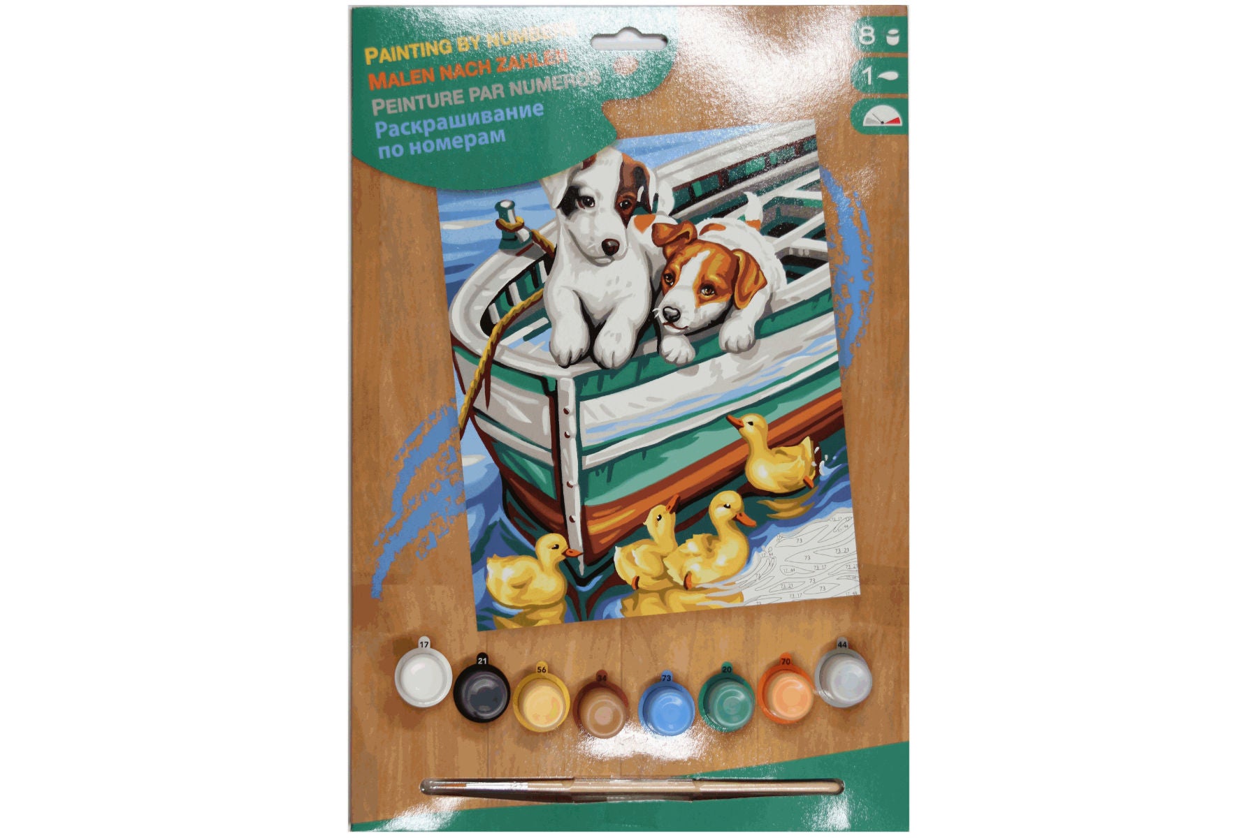 Hündchen und Enten Sequin Art 1332 Malen nach Zahlen ab 8 Jahre 228 x 304 mm