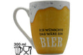 Jumbo-Tasse „Ich wünschte das wäre ein BIER" – 300 ml Porzellan