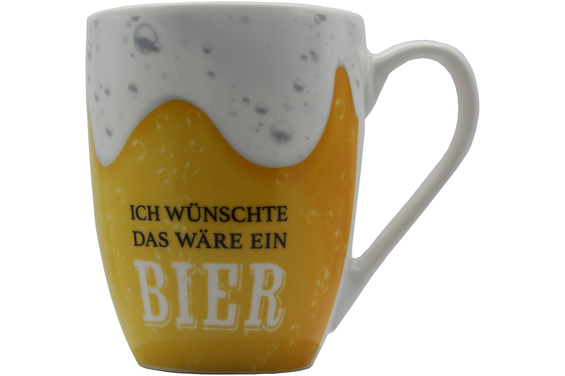 Jumbo-Tasse „Ich wünschte das wäre ein BIER" – 300 ml Porzellan