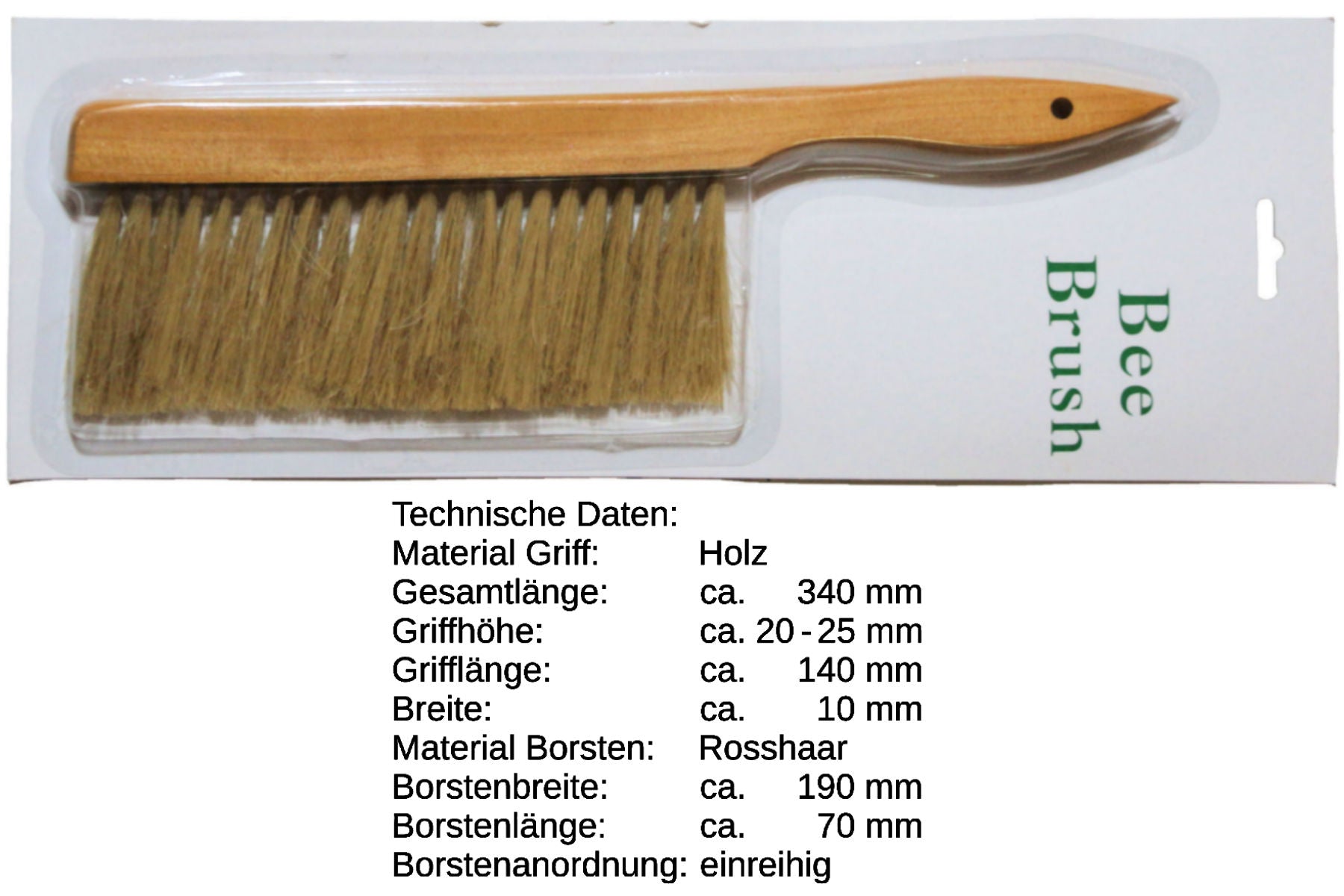 Imker Werkzeug Set Imkerbesen, Stockmeißel abgewinkelt und Wabenzange