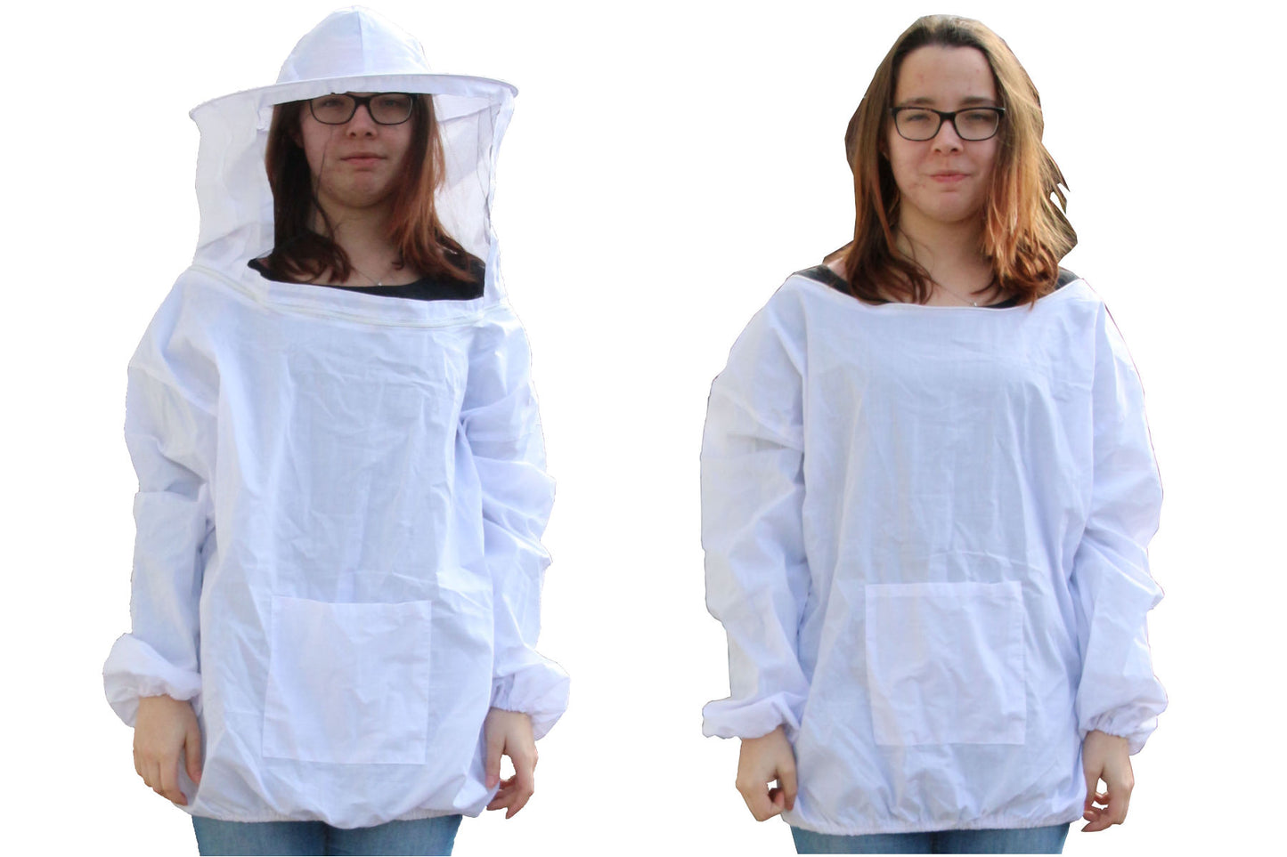 Imker Starter Set weiß 5 Teile Jacke Besen Smoker Stockmeißel Handschuhe