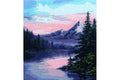 Bergsee vor Gebirge Malen nach Zahlen 21 Acrylfarben 30x40 cm JK166