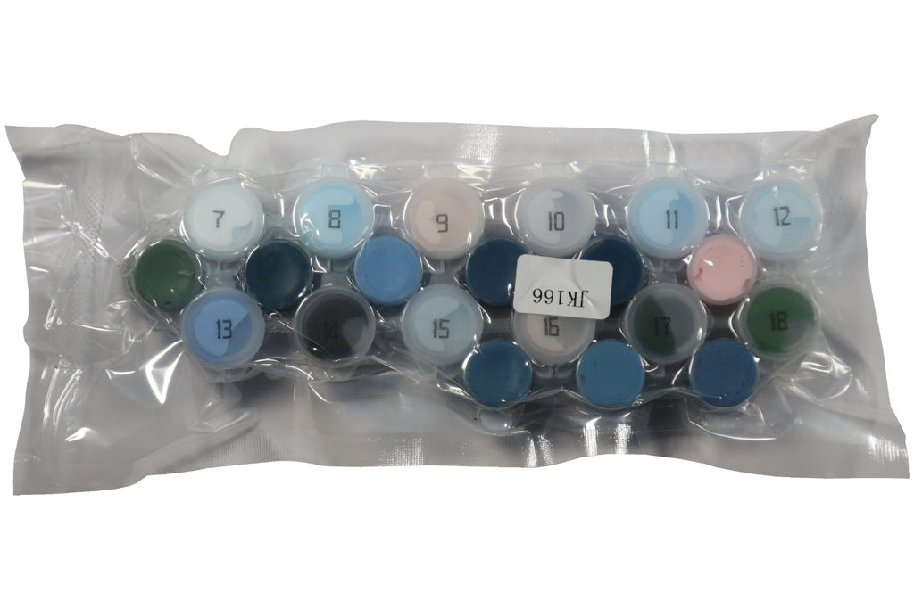 Bergsee vor Gebirge Malen nach Zahlen 21 Acrylfarben 30x40 cm JK166