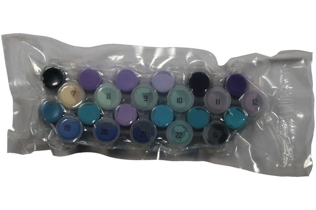 Nachtbild mit Wald Malen nach Zahlen 22 Acrylfarben 30x40 cm JK168