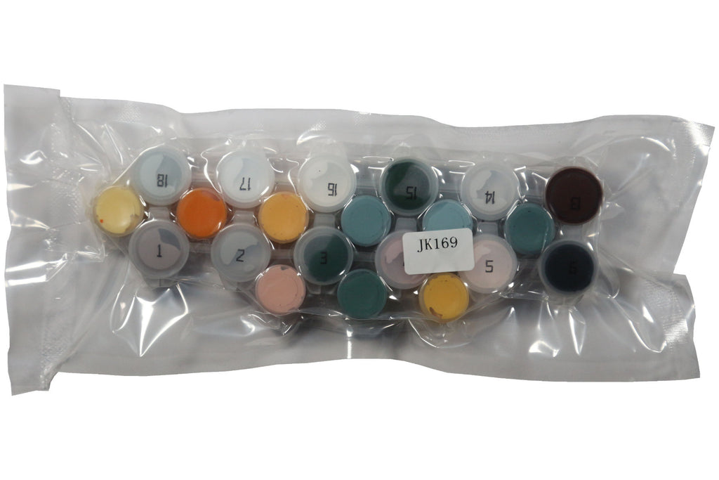 Bergsee mit Boot im Gebirge Malen nach Zahlen 22 Acrylfarben 30x40 cm JK169